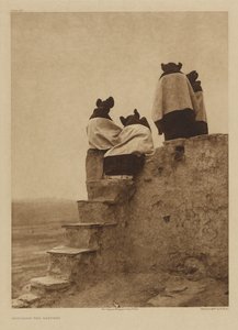 A observar os dançarinos de Edward S. Curtis