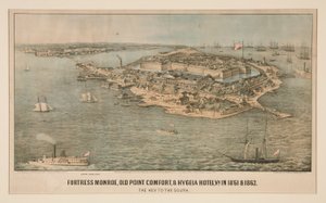 Fortress Monroe, Old Point Comfort, & Hygeia Hotel, Va. em 1861 & 1862 de Edward Sachse