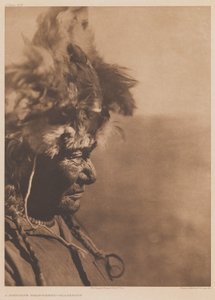 Um toucado medicinal Blackfoot de Edward Sheriff Curtis