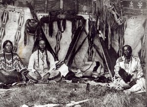 Piegan Lodge Interior de Edward Sheriff Curtis