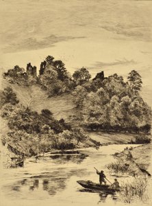 A Pomba: Castelo de Tutbury, c.1880 (gravura)