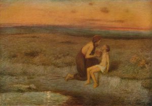 Hagar e Ismael, século c19 de William Edward Stott