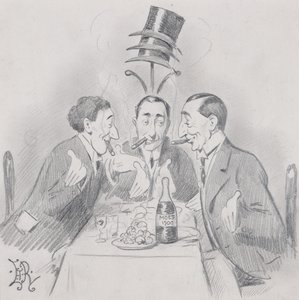 Um almoço comemorado um Trois (The Three Isaacs) 1900