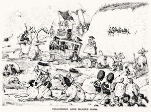 Prehistoric Lord Mayors Show, 1894 (caneta e tinta)