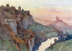 Rudelsburg e Saaleck (litografia a cores)