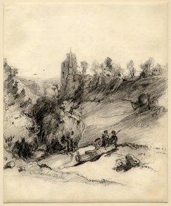 Castelo de Roslin (Rosslyn) de Edward Thomas Daniell