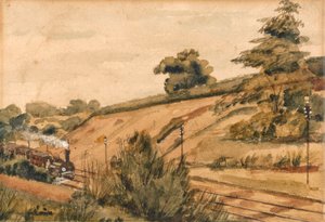 [Paisagem com comboio] de Edward W. Fitch