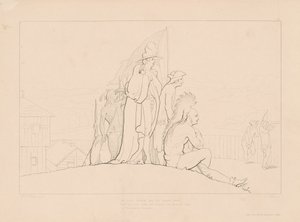 A adorável Gertrude, a salvo do dano presente de Edward Webb, after George Elgar Hicks