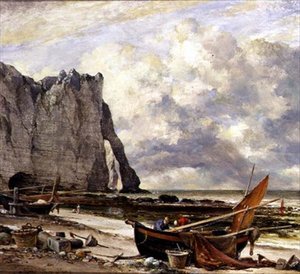 Etretat, Praia com Arco de Edward William Cooke