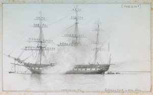 "Immortalite" Gibraltar, 4 de abril de 1861 de Edward William Cooke