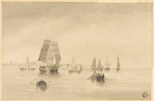 Rye - Costa Sul Perto de Hastings de Edward William Cooke