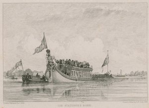 Barcaça do Stationer, Rio Tamisa, Londres de Edward William Cooke
