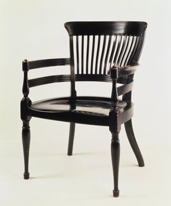 Poltrona, fabricada por James Peddle, c.1880 (madeira ebonizada)