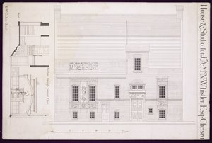 Design para House und Studio para JAM Whistler Esq, Chelsea, c.1877-78 (ver também 176477) de Edward William Godwin