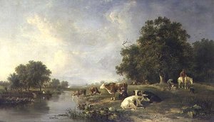Paisagem com o gado