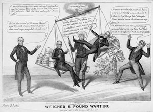 Pesado e encontrado em falta, publicado por HR Robinson, Nova York, 1844