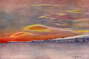 Nuvens Iridescentes: Olhando para o Norte de Cape Evans, 1911, 1913