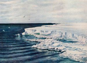 A Grande Barreira de Gelo, olhando para o leste do Cabo Crozier, 4 de janeiro de 1911, 1913 de Charles Edward Wilson
