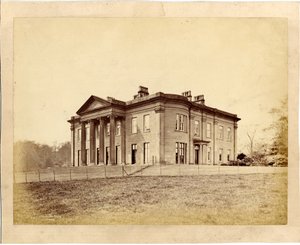 Vview of Roundhay house, Roundhay Park, Leeds (impressão de albumina) de Edward Wormald
