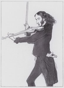 Nicolo Paganini de Edwin (after) Landseer