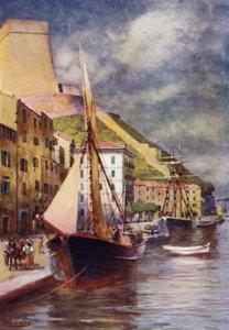 Córsega: O porto, Bonifacio (cor litho)