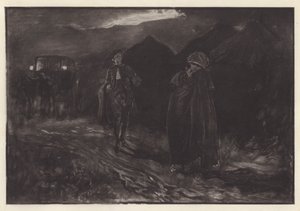 Ilustração de Oliver Goldsmith (litho) para She Stoops to Conquer de Edwin Austin (after) Abbey