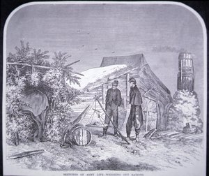 Sketches of Army Life - Weighing Out Rations, de 