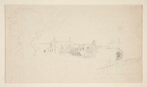 Estudo arquitectónico (recto); Esboços ornamentais (verso) de Edwin Austin Abbey