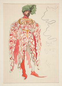 Bagot, esboço de figurino para Henry Irving de Edwin Austin Abbey