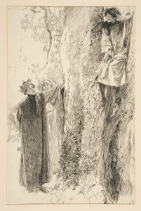 Biron e o Rei, do Acto IV, Cena III, Amor de Edwin Austin Abbey
