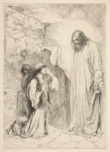 Cristo e Maria Madalena de Edwin Austin Abbey