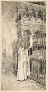 Cláudio (lê a partir de um pergaminho): de Edwin Austin Abbey