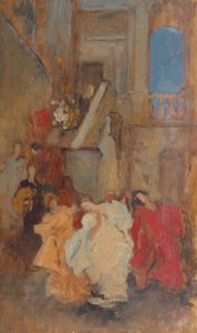 Estudo de composição, possivelmente para uma medida de Edwin Austin Abbey