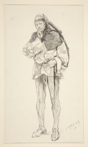 Costard, do Acto I, Cena I, Amor de Edwin Austin Abbey
