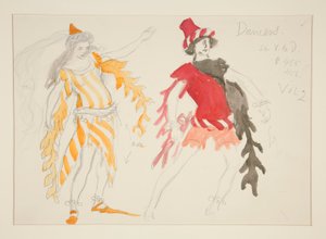 Bailarinos, esboço de fantasia para Henry Irving de Edwin Austin Abbey