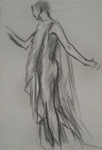 Estudo inicial de figuras para de Edwin Austin Abbey