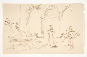 Estudo precoce para de Edwin Austin Abbey