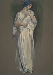 Estudo precoce para de Edwin Austin Abbey