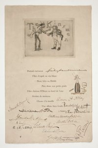 Gravura por E.A. Abbey: The Kinsmen - (ilustração de um verso francês) de Edwin Austin Abbey