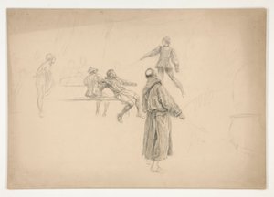 Desenho da figura de Edwin Austin Abbey