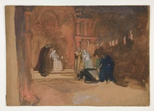 Cena da figura. Hamlet? de Edwin Austin Abbey