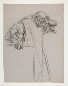 Estudos de figuras para o Rei Artur de Edwin Austin Abbey
