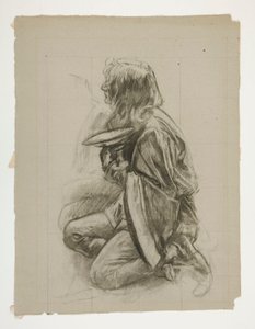 Estudo de figuras para o Rei Arthur de Edwin Austin Abbey