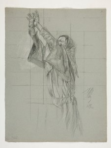 Estudo de figuras para o Rei Artur de Edwin Austin Abbey