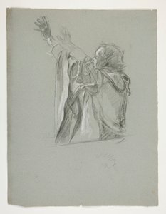 Estudo de figuras para o Rei Artur de Edwin Austin Abbey