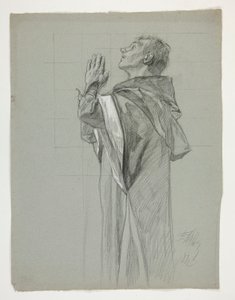 Estudo de figuras para o Rei Arthur de Edwin Austin Abbey