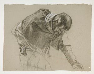 Estudo de figuras para o Rei Arthur de Edwin Austin Abbey