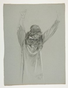 Estudo de figuras para o Rei Arthur de Edwin Austin Abbey
