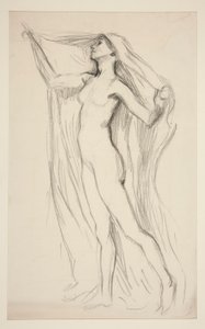 Estudo de figura para mural no edifício do Capitólio do Estado em Harrisburg, Pennsylvania, 1902-1911 (completado por John Singer Sargent) de Edwin Austin Abbey