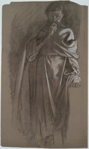 Estudo da figura, homem com bata de Edwin Austin Abbey